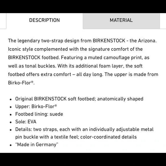 NWT Birkenstock Arizona Soft Footbed Desert Camo Birko-Flor 2-Strap - Picture 9 of 16